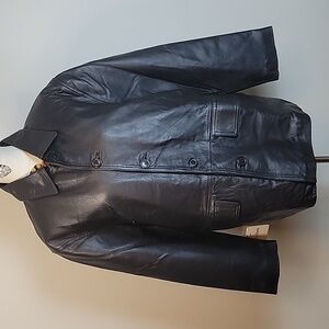 REDBACK men's black leather jacket.  NWT.  Size XL.